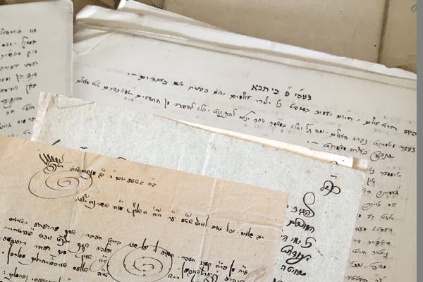 Some of the documents donated to the National Library of Israel (Courtesy Robert Lehrer)